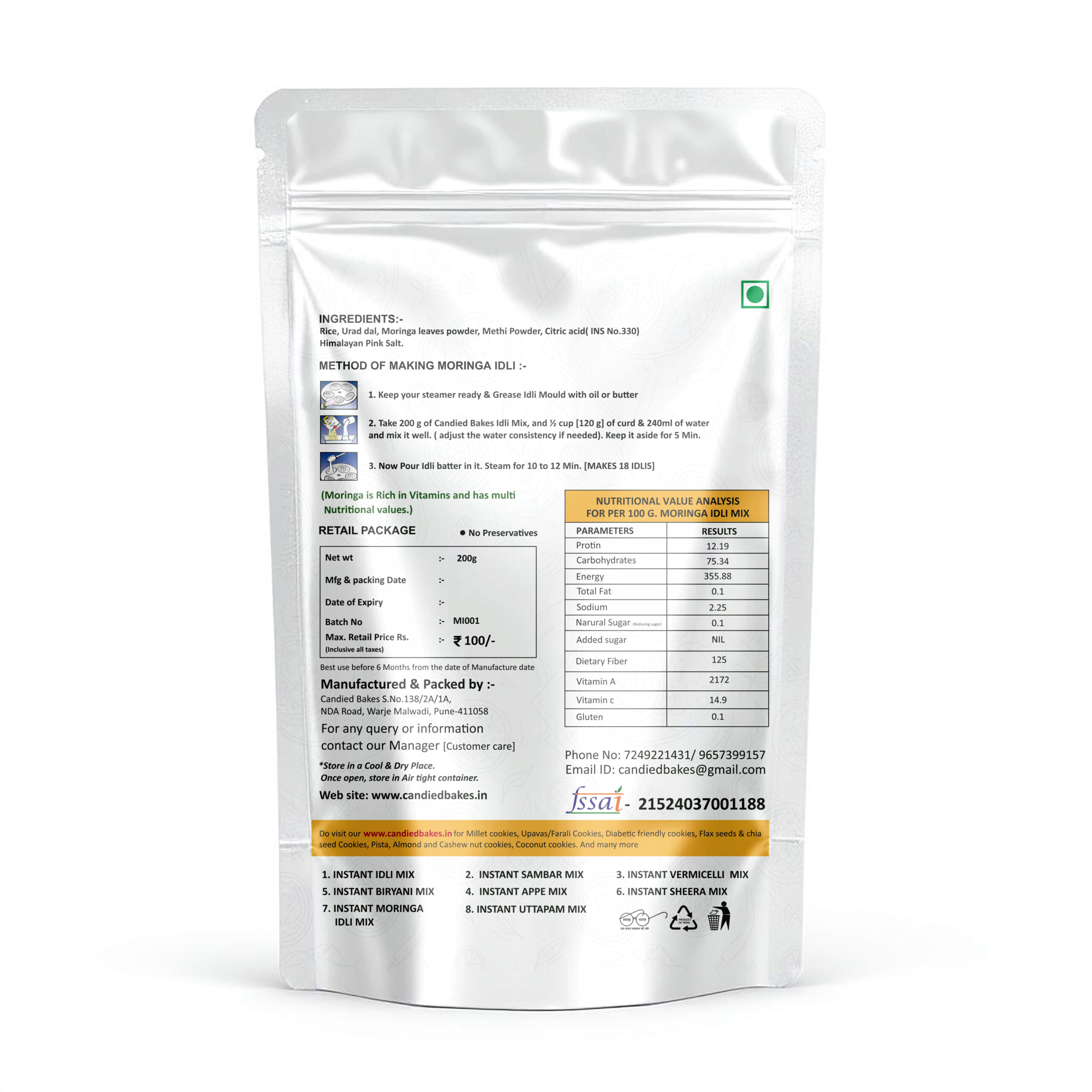 Instant Moringa Idli Mix_2